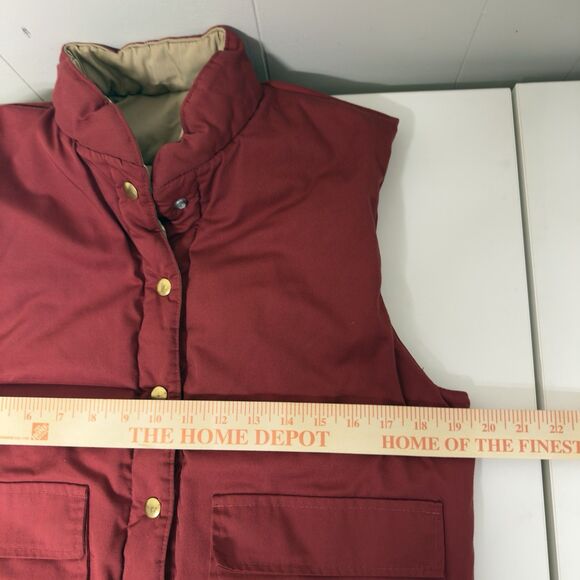 Vintage Jantzen Reversible Vest Jacket Snap Button Pockets Made In USA Women M - Picture 7 of 12